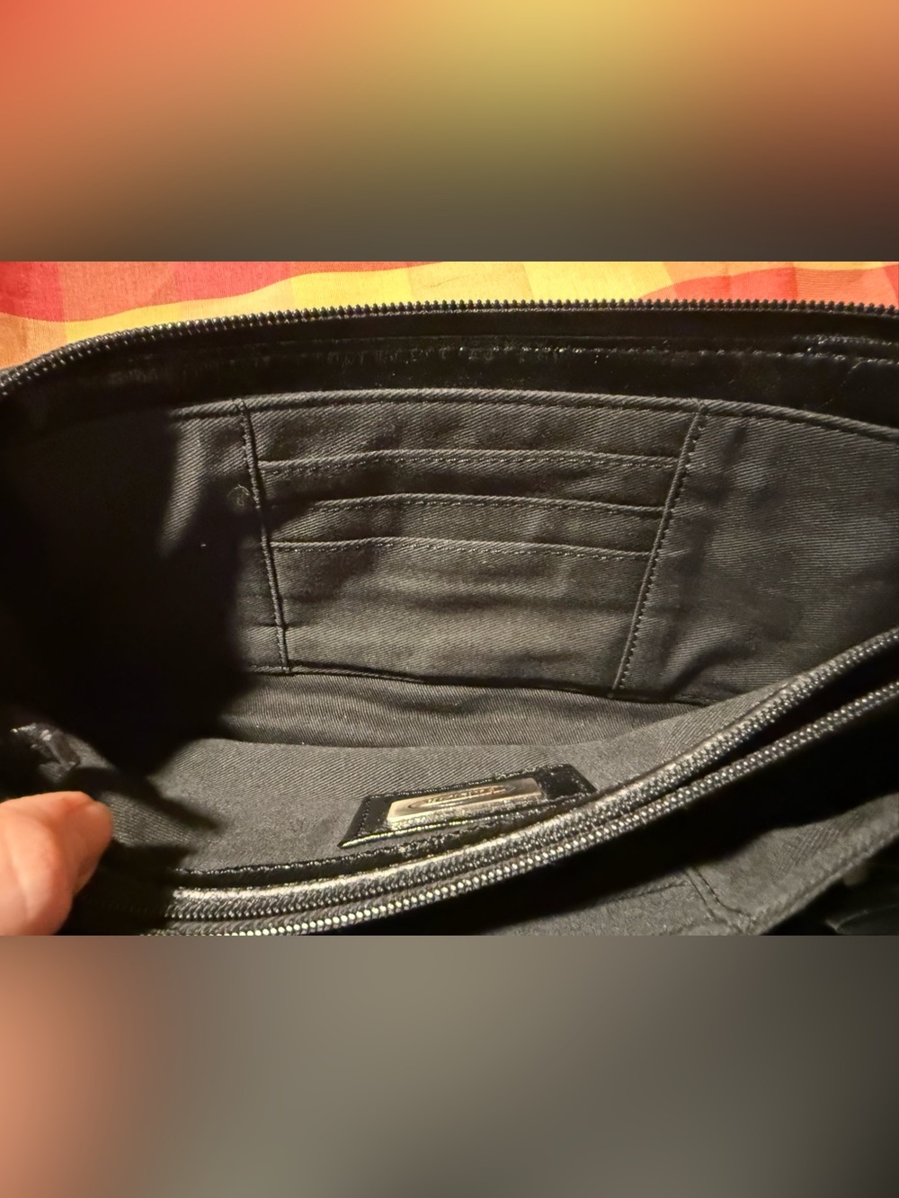 Talbots Black Quilted Patent Leather Clutch Wallet - Picture 11 of 12